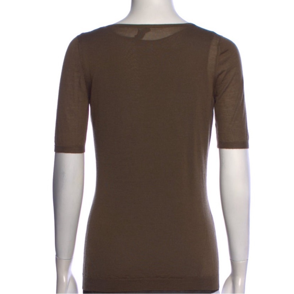 Gucci Chocolate Cashmere V-Neck Sweater - Picture 3 of 3